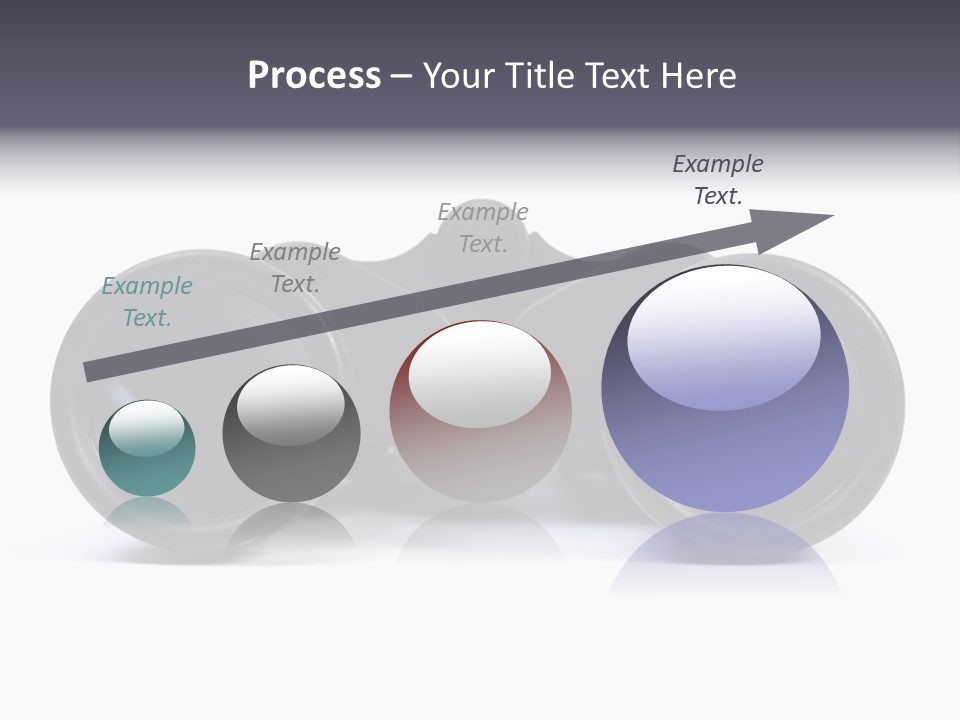 Black Binoculars On White Background. PowerPoint Template