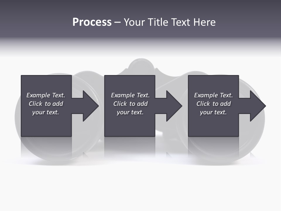 Black Binoculars On White Background. PowerPoint Template