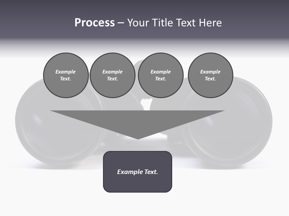 Black Binoculars On White Background. PowerPoint Template