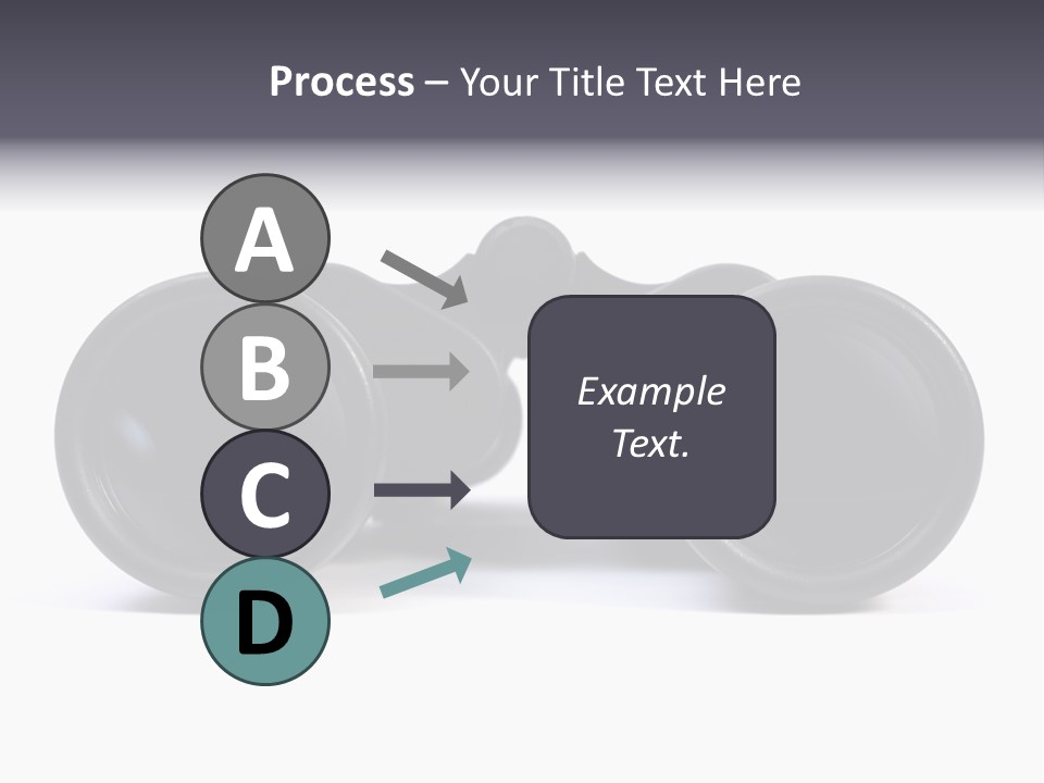 Black Binoculars On White Background. PowerPoint Template