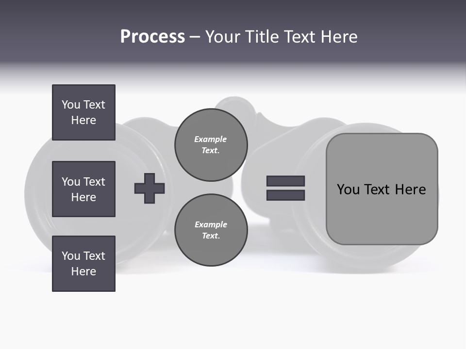 Black Binoculars On White Background. PowerPoint Template