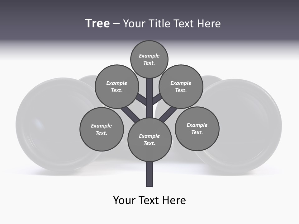 Black Binoculars On White Background. PowerPoint Template