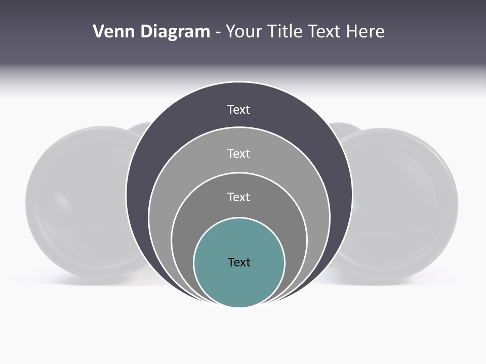 Black Binoculars On White Background. PowerPoint Template