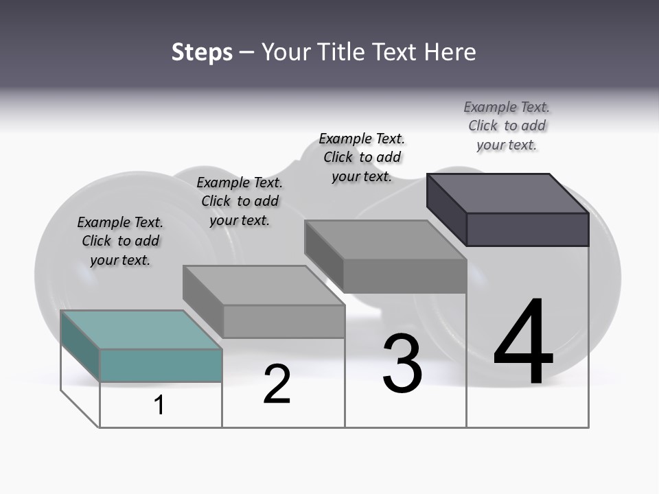 Black Binoculars On White Background. PowerPoint Template