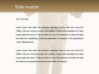 Casual Senior Man Talking To The Viewer; Isolated On White PowerPoint Template