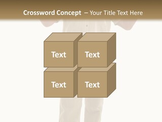 Casual Senior Man Talking To The Viewer; Isolated On White PowerPoint Template