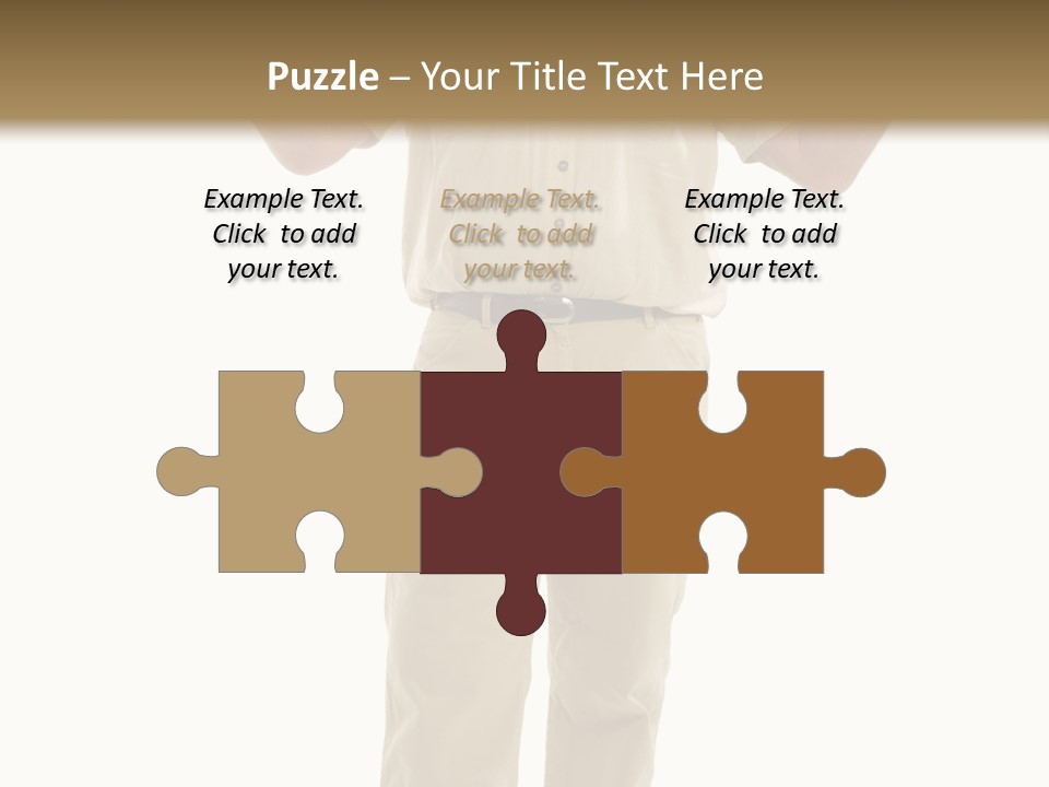 Casual Senior Man Talking To The Viewer; Isolated On White PowerPoint Template