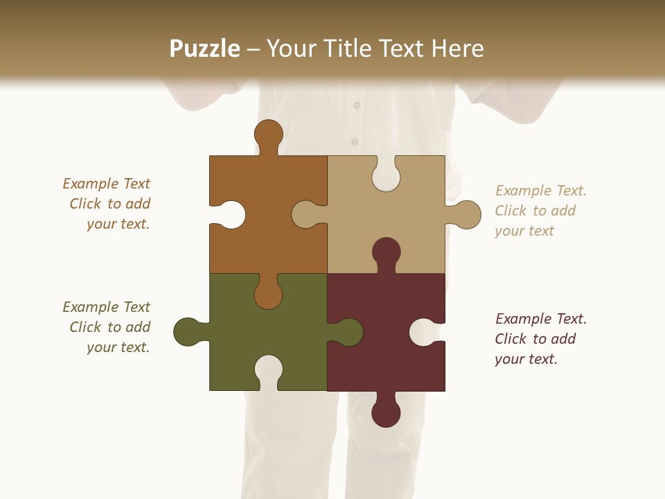 Casual Senior Man Talking To The Viewer; Isolated On White PowerPoint Template