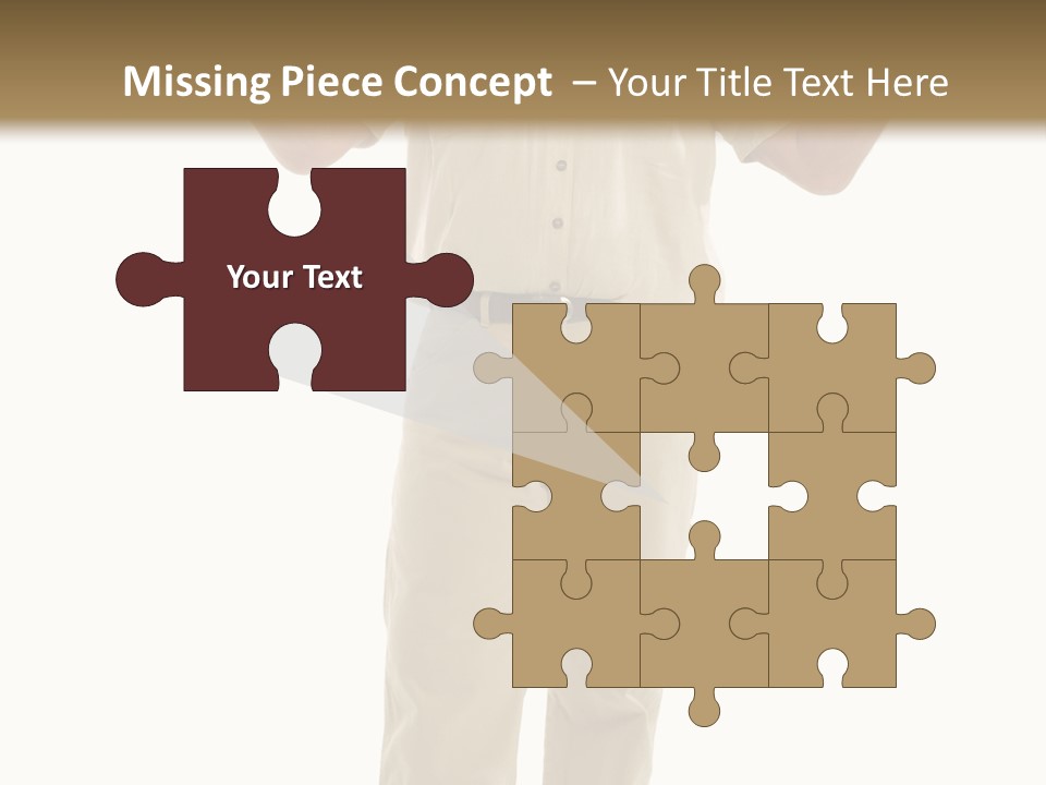 Casual Senior Man Talking To The Viewer; Isolated On White PowerPoint Template