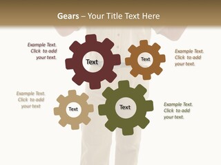 Casual Senior Man Talking To The Viewer; Isolated On White PowerPoint Template