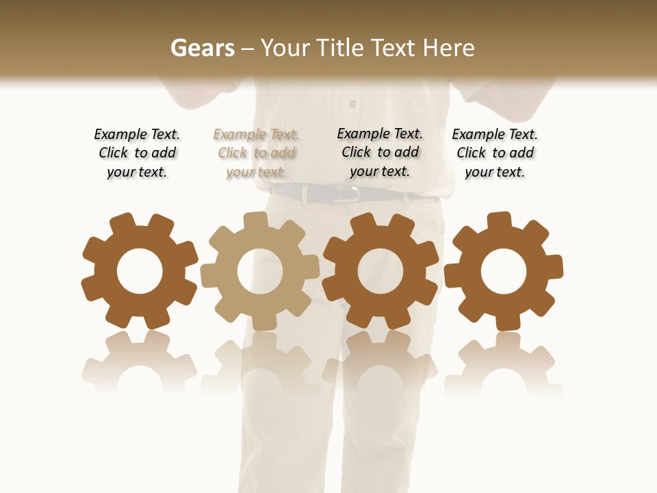 Casual Senior Man Talking To The Viewer; Isolated On White PowerPoint Template