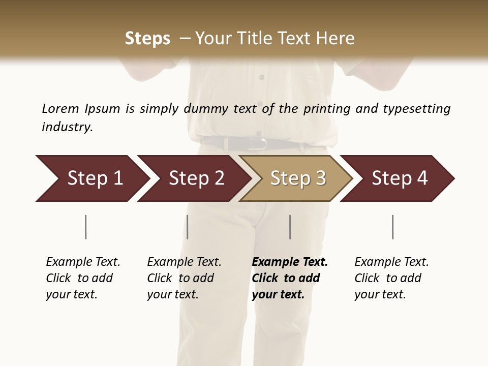 Casual Senior Man Talking To The Viewer; Isolated On White PowerPoint Template