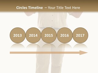 Casual Senior Man Talking To The Viewer; Isolated On White PowerPoint Template