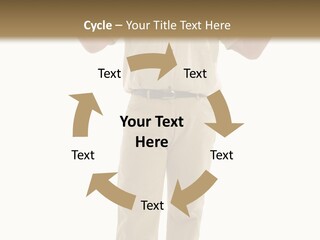 Casual Senior Man Talking To The Viewer; Isolated On White PowerPoint Template