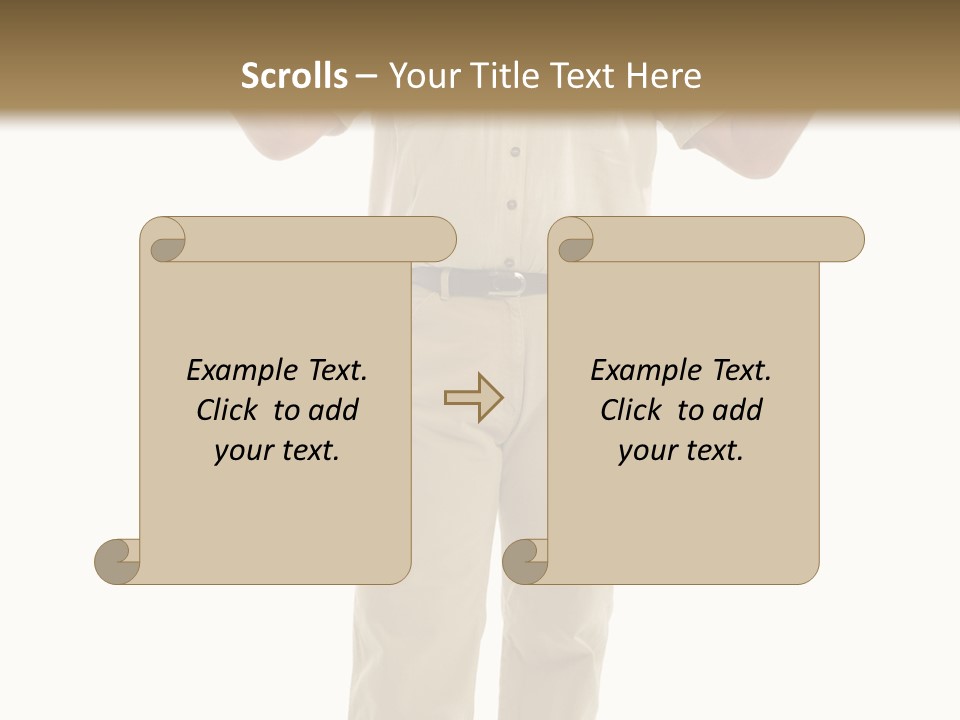 Casual Senior Man Talking To The Viewer; Isolated On White PowerPoint Template