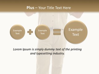 Casual Senior Man Talking To The Viewer; Isolated On White PowerPoint Template