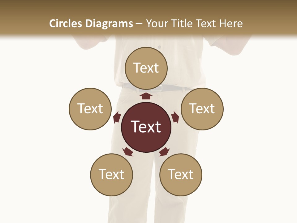 Casual Senior Man Talking To The Viewer; Isolated On White PowerPoint Template