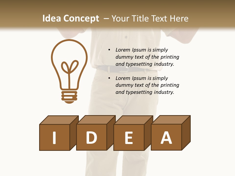 Casual Senior Man Talking To The Viewer; Isolated On White PowerPoint Template