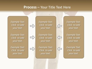 Casual Senior Man Talking To The Viewer; Isolated On White PowerPoint Template