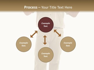 Casual Senior Man Talking To The Viewer; Isolated On White PowerPoint Template