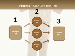 Casual Senior Man Talking To The Viewer; Isolated On White PowerPoint Template