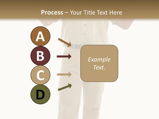 Casual Senior Man Talking To The Viewer; Isolated On White PowerPoint Template