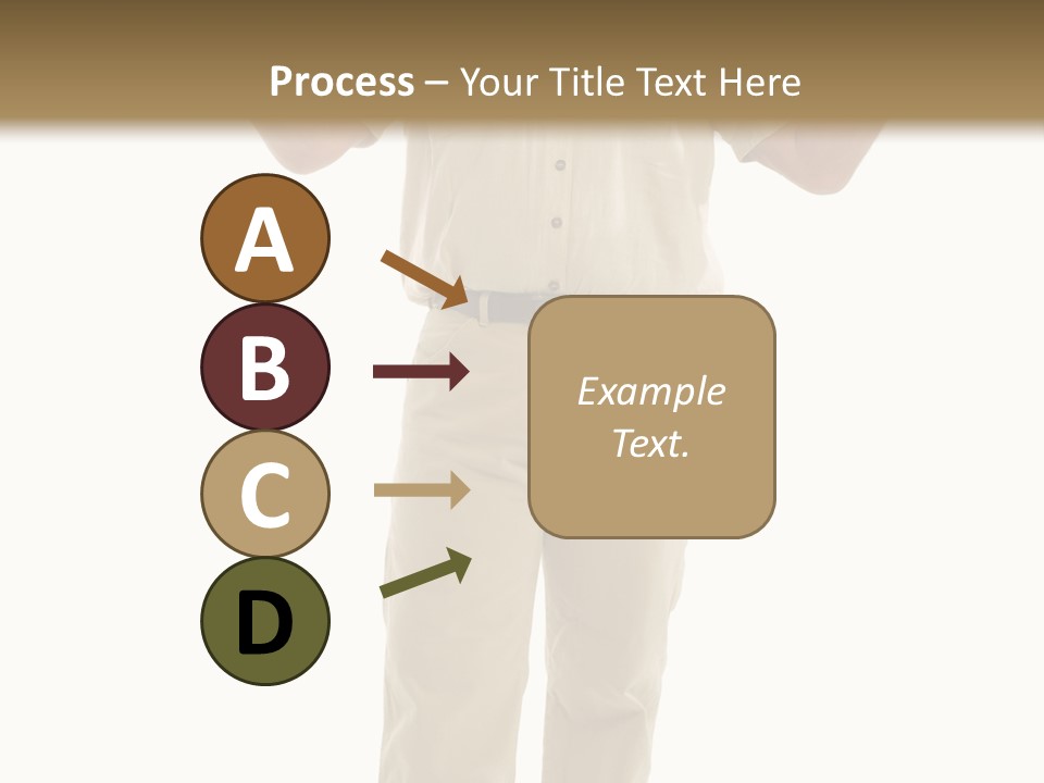 Casual Senior Man Talking To The Viewer; Isolated On White PowerPoint Template