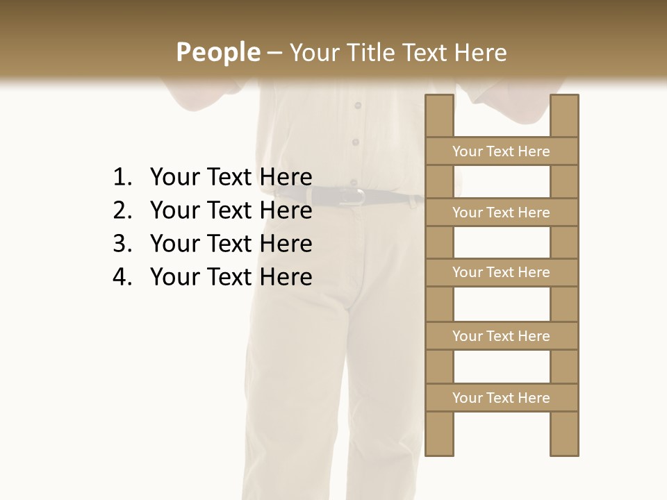 Casual Senior Man Talking To The Viewer; Isolated On White PowerPoint Template