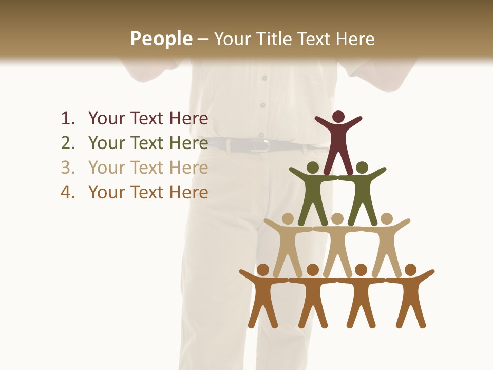 Casual Senior Man Talking To The Viewer; Isolated On White PowerPoint Template