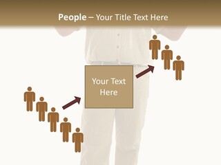 Casual Senior Man Talking To The Viewer; Isolated On White PowerPoint Template