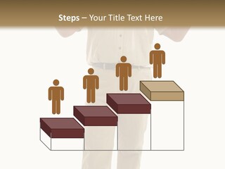 Casual Senior Man Talking To The Viewer; Isolated On White PowerPoint Template