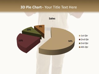 Casual Senior Man Talking To The Viewer; Isolated On White PowerPoint Template