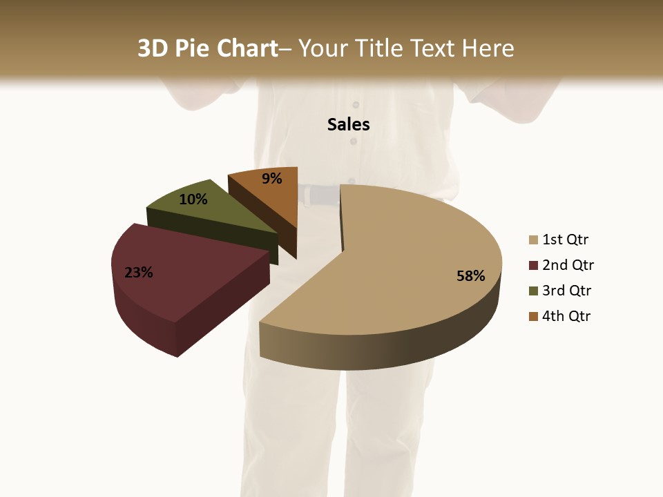 Casual Senior Man Talking To The Viewer; Isolated On White PowerPoint Template
