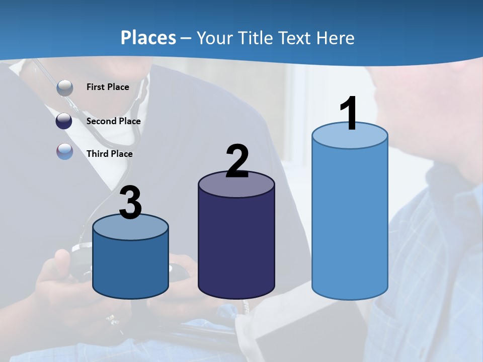 Man Having His Blood Pressure Checked By A Nurse PowerPoint Template