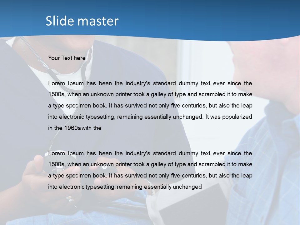 Man Having His Blood Pressure Checked By A Nurse PowerPoint Template