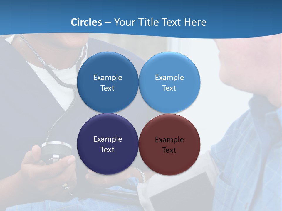 Man Having His Blood Pressure Checked By A Nurse PowerPoint Template