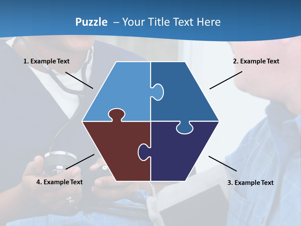 Man Having His Blood Pressure Checked By A Nurse PowerPoint Template