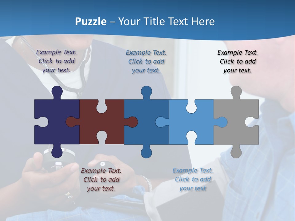 Man Having His Blood Pressure Checked By A Nurse PowerPoint Template