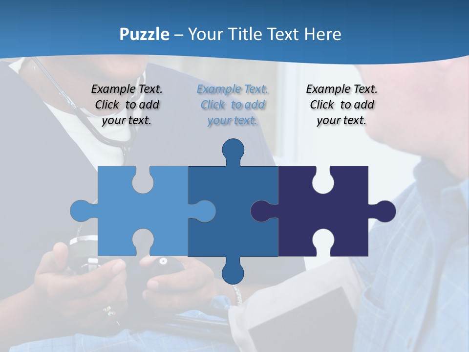 Man Having His Blood Pressure Checked By A Nurse PowerPoint Template