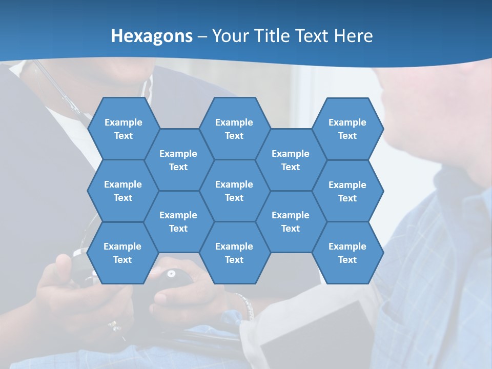 Man Having His Blood Pressure Checked By A Nurse PowerPoint Template