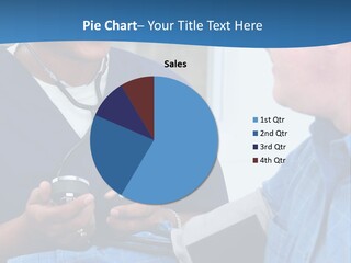 Man Having His Blood Pressure Checked By A Nurse PowerPoint Template