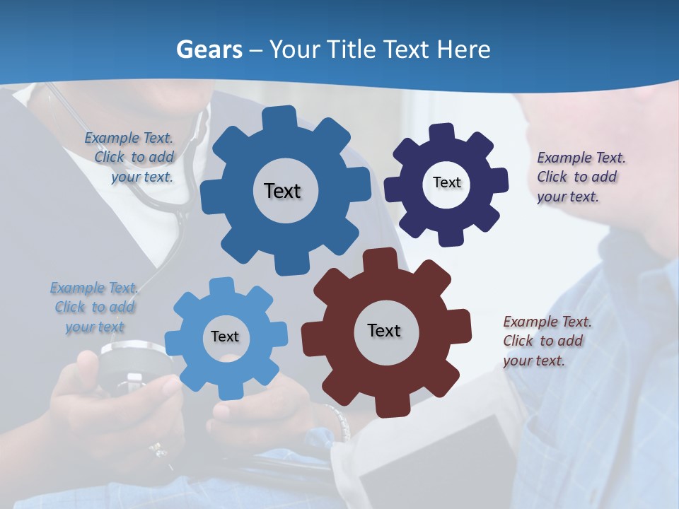 Man Having His Blood Pressure Checked By A Nurse PowerPoint Template