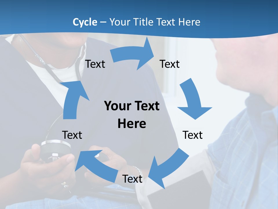 Man Having His Blood Pressure Checked By A Nurse PowerPoint Template