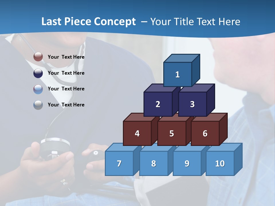 Man Having His Blood Pressure Checked By A Nurse PowerPoint Template
