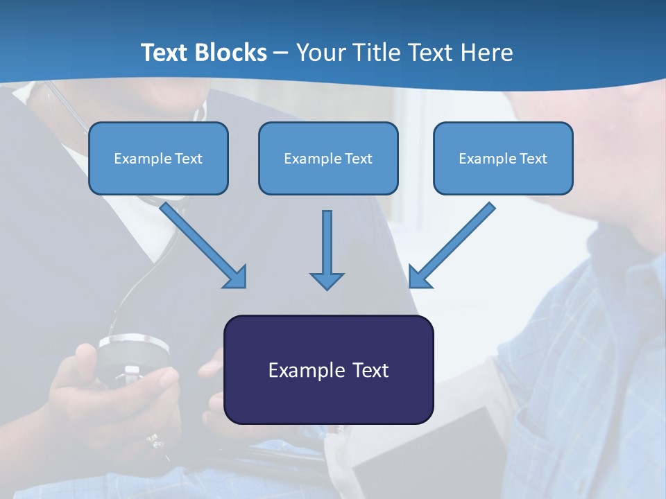 Man Having His Blood Pressure Checked By A Nurse PowerPoint Template