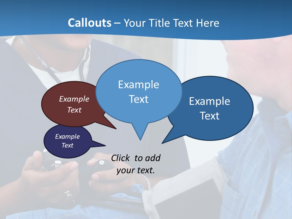 Man Having His Blood Pressure Checked By A Nurse PowerPoint Template
