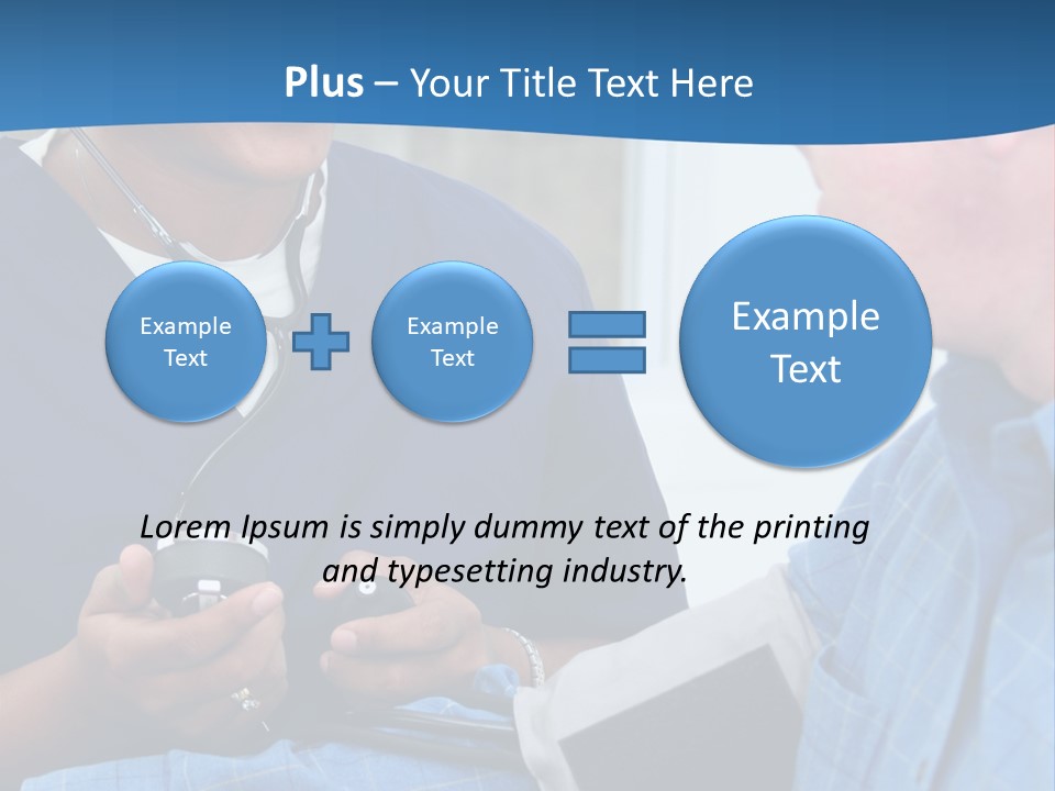 Man Having His Blood Pressure Checked By A Nurse PowerPoint Template