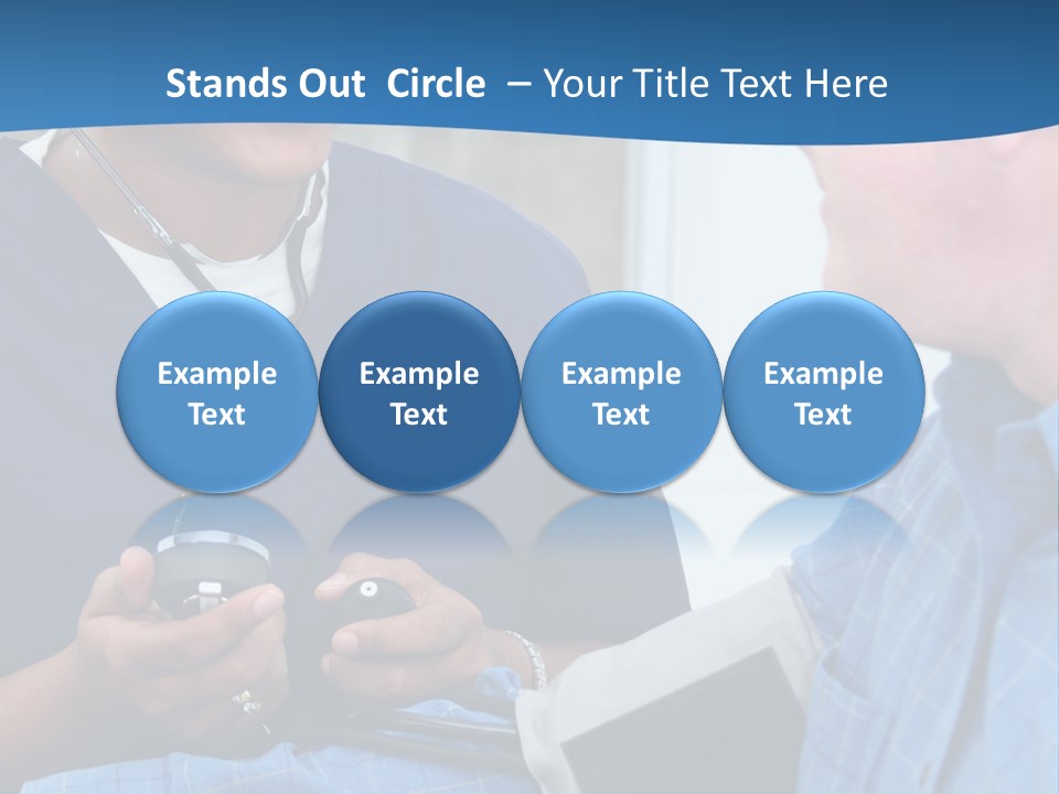 Man Having His Blood Pressure Checked By A Nurse PowerPoint Template