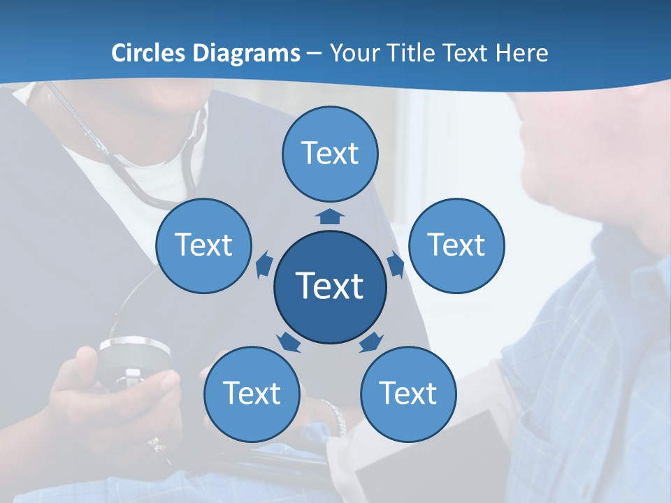 Man Having His Blood Pressure Checked By A Nurse PowerPoint Template