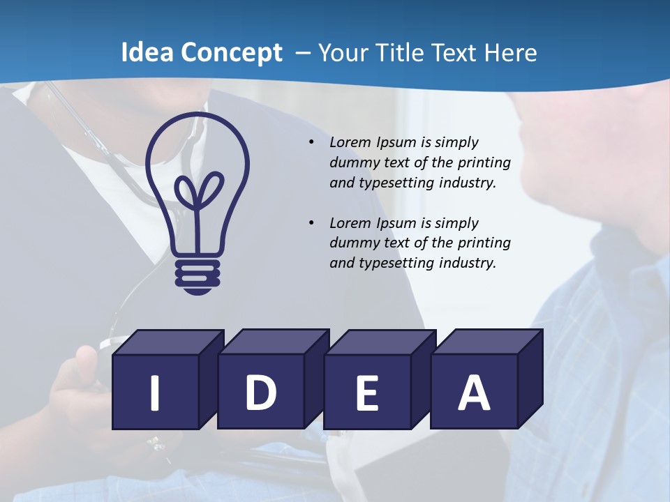 Man Having His Blood Pressure Checked By A Nurse PowerPoint Template